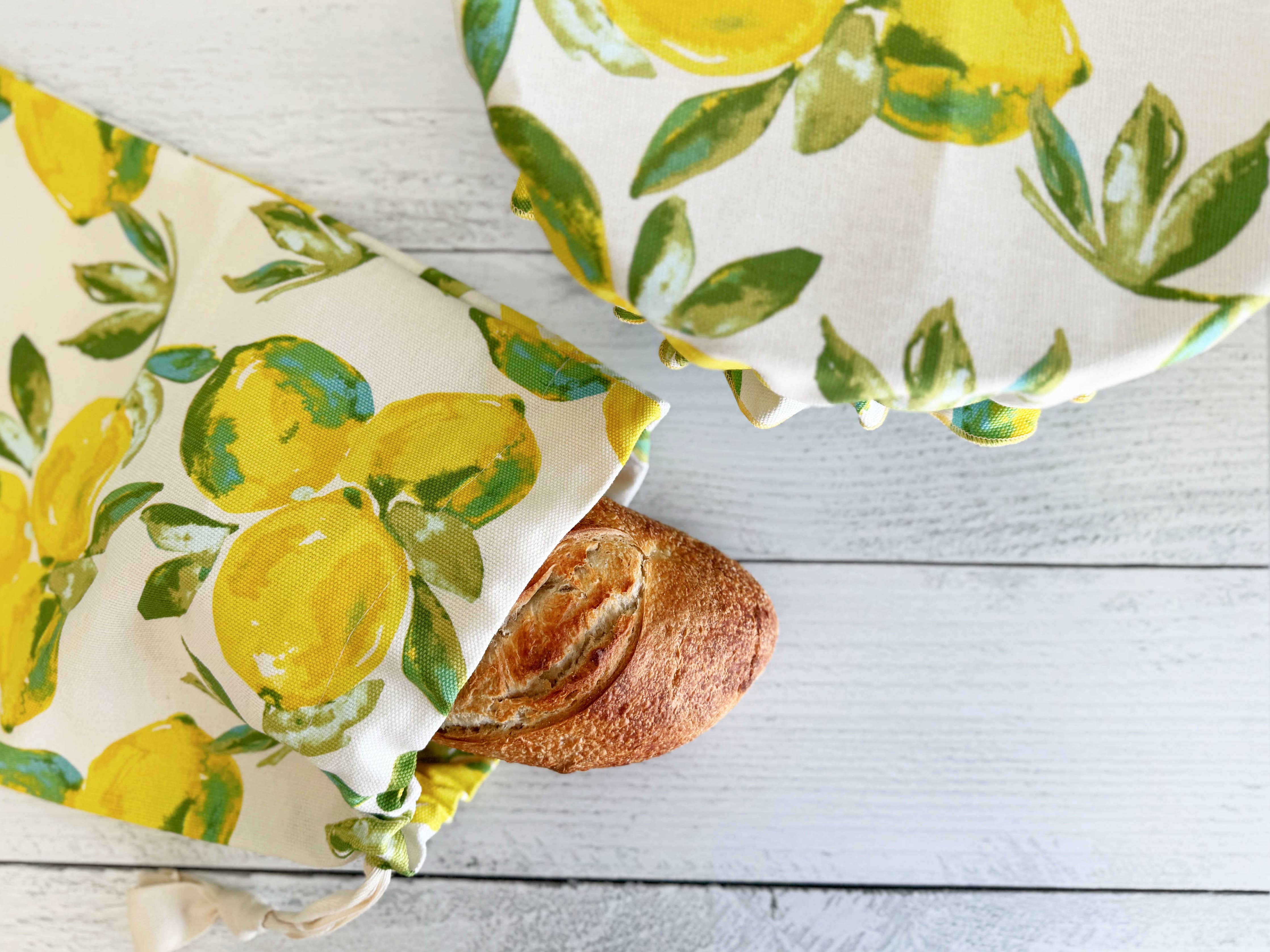 Limoncello Bread Makers Set with bread bag and bowl cover