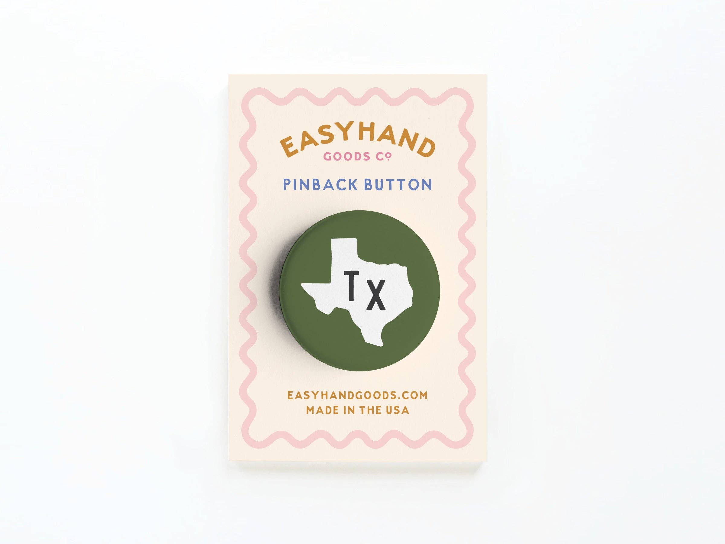TX Button with Texas-themed design