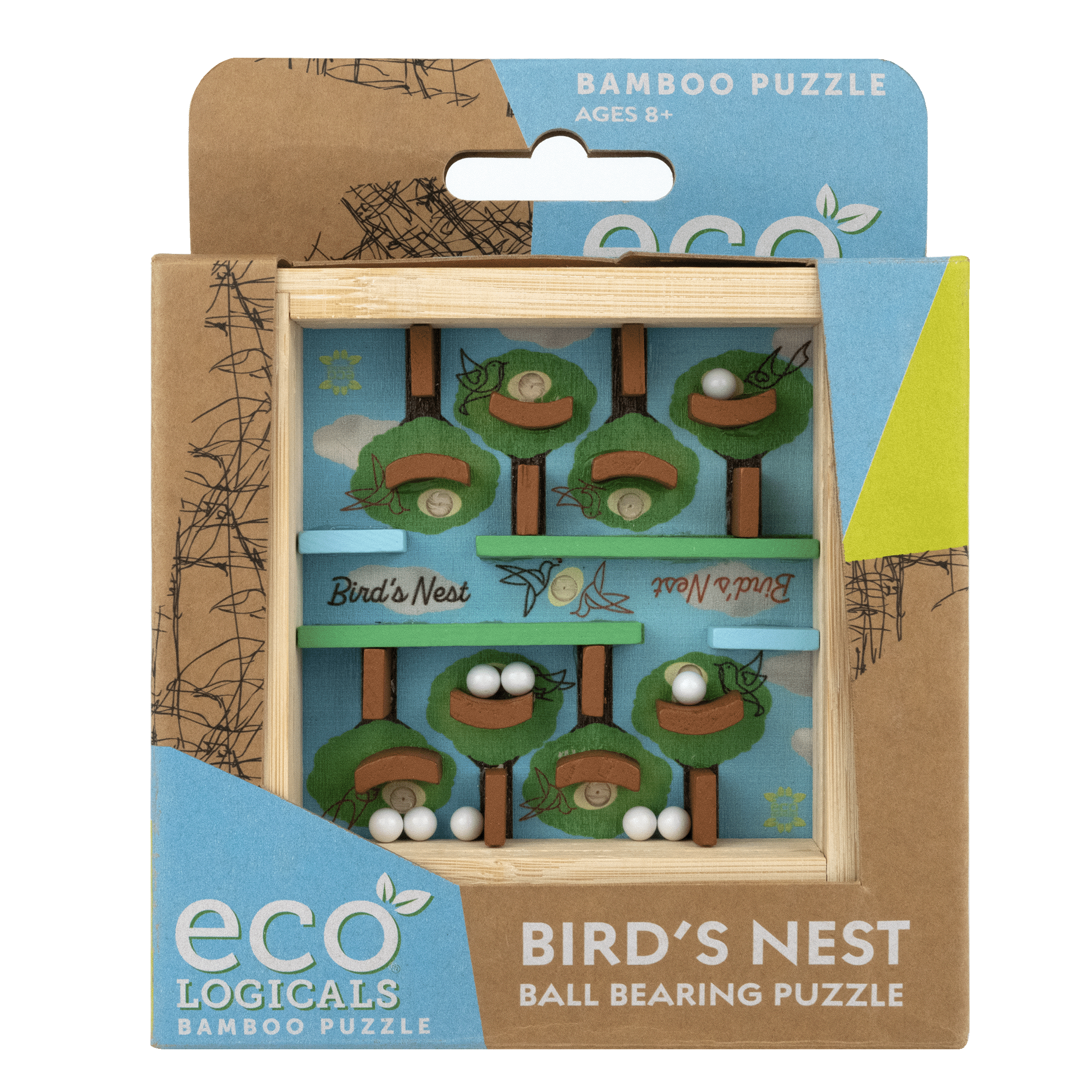 Bird's Nest Bamboo Frame Game assembled puzzle