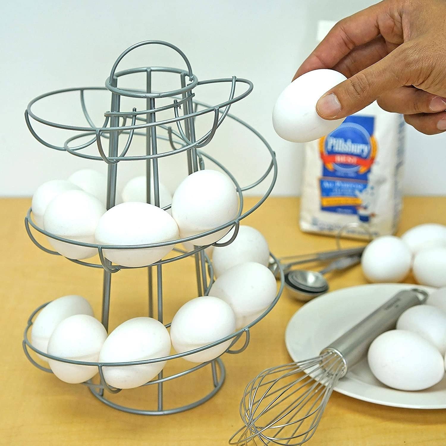 Egg Skelter Spiraling Dispenser Rack