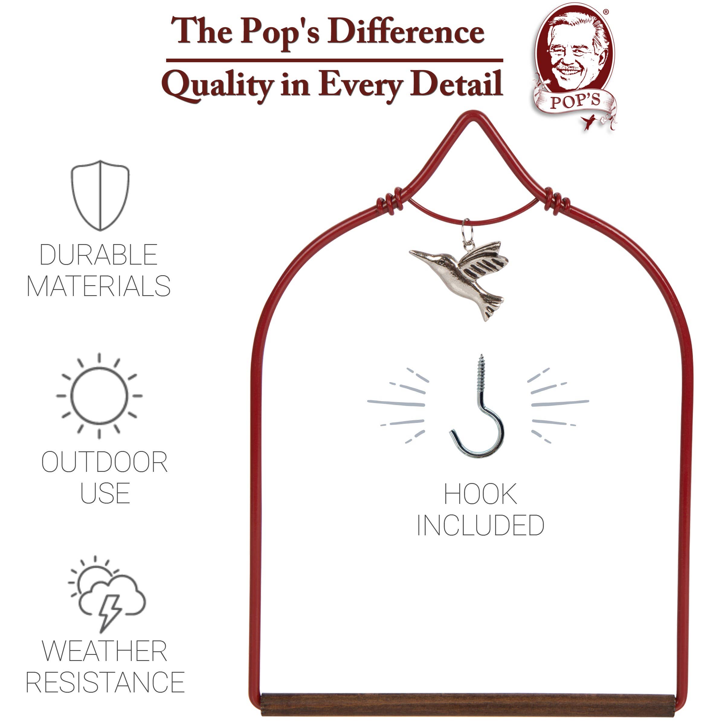 POP'S Charmed Hummingbird Swing (Red)