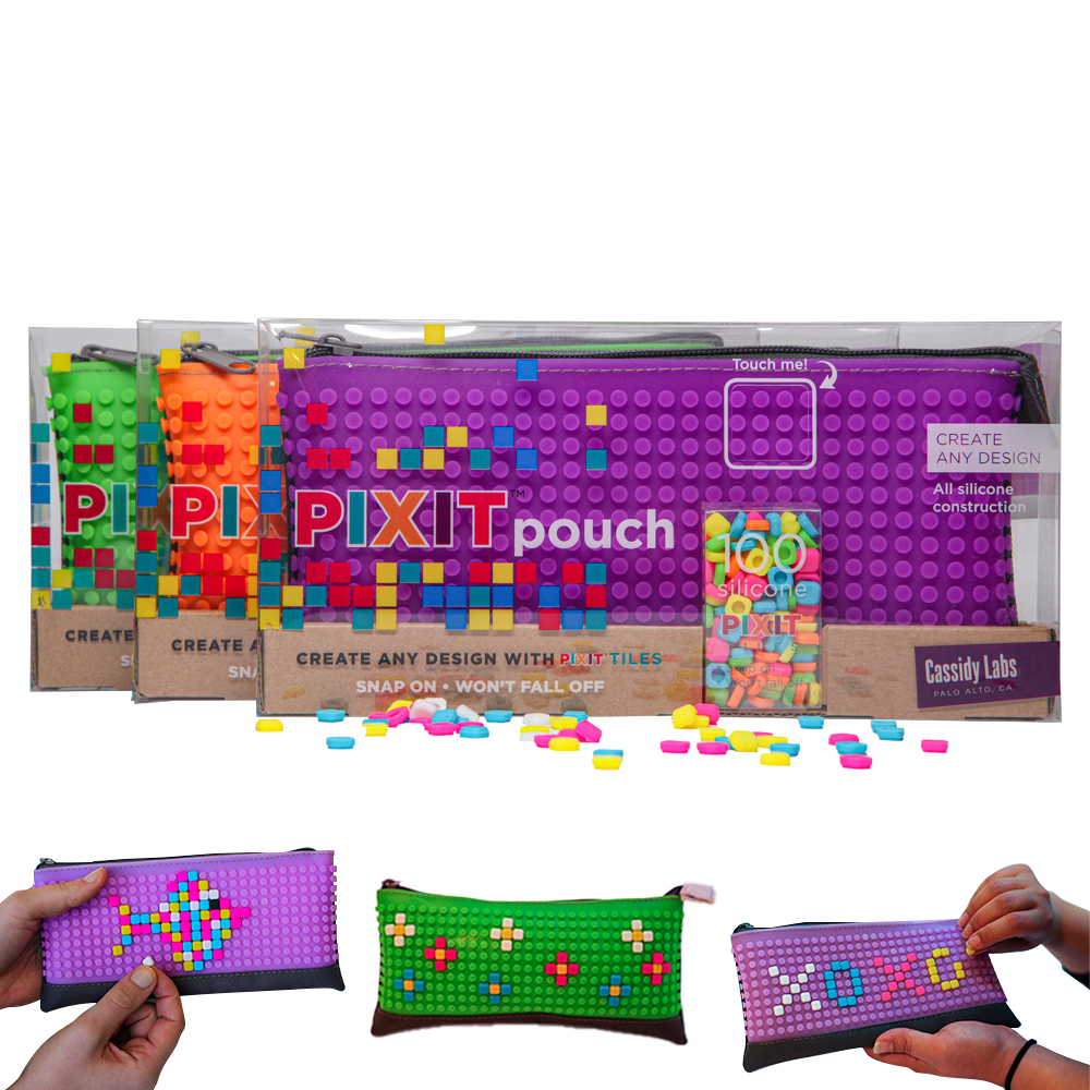 Pixit Pencil Case with customizable pixel pieces
