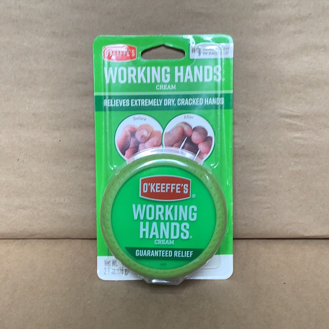O'Keeffe's Working Hands Cream jar for dry cracked skin