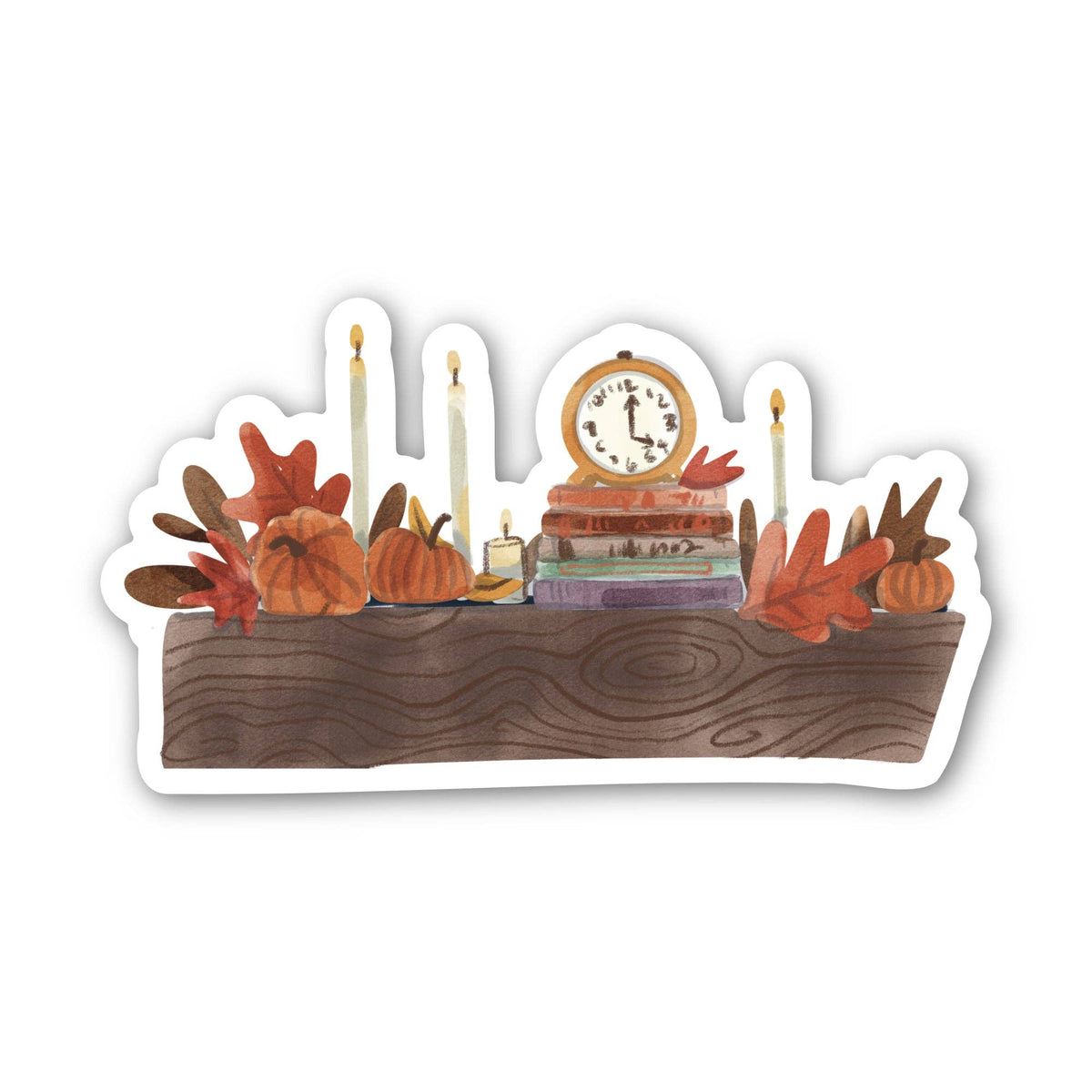 Cozy Mantle Decoration Fall Sticker