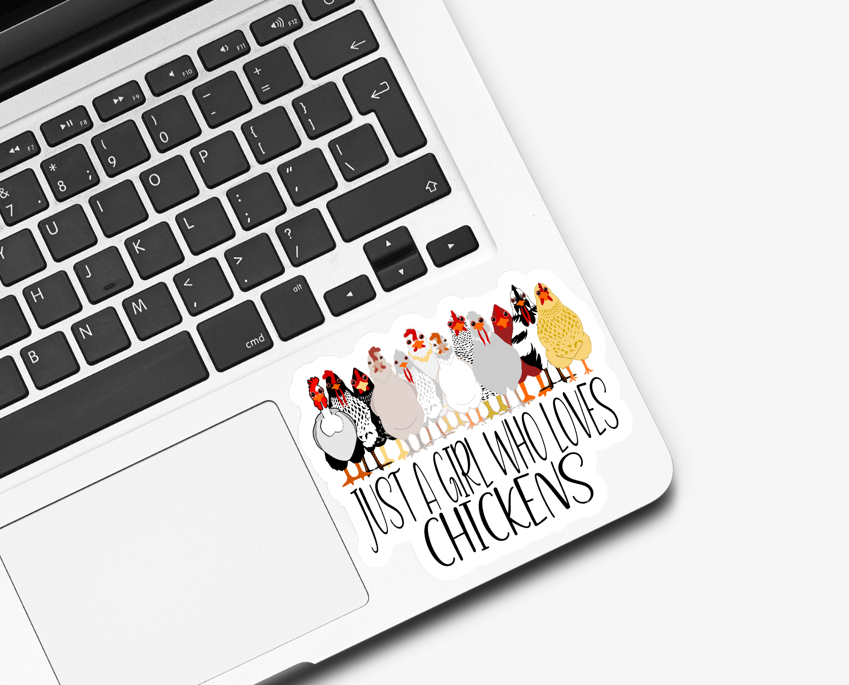 Just a Girl Who Loves Chickens sticker alternate view