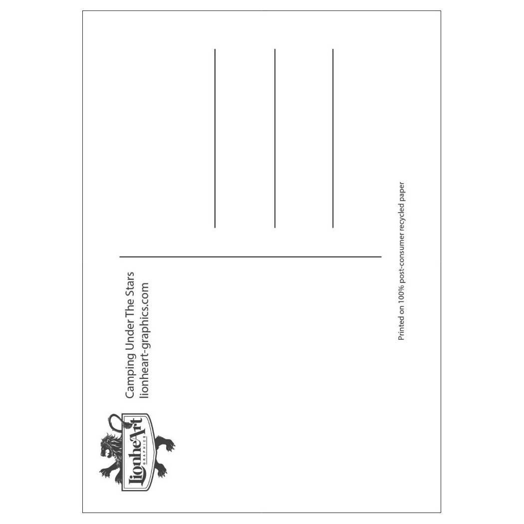 Camping Under The Stars Postcard | Great Outdoors Souvenir