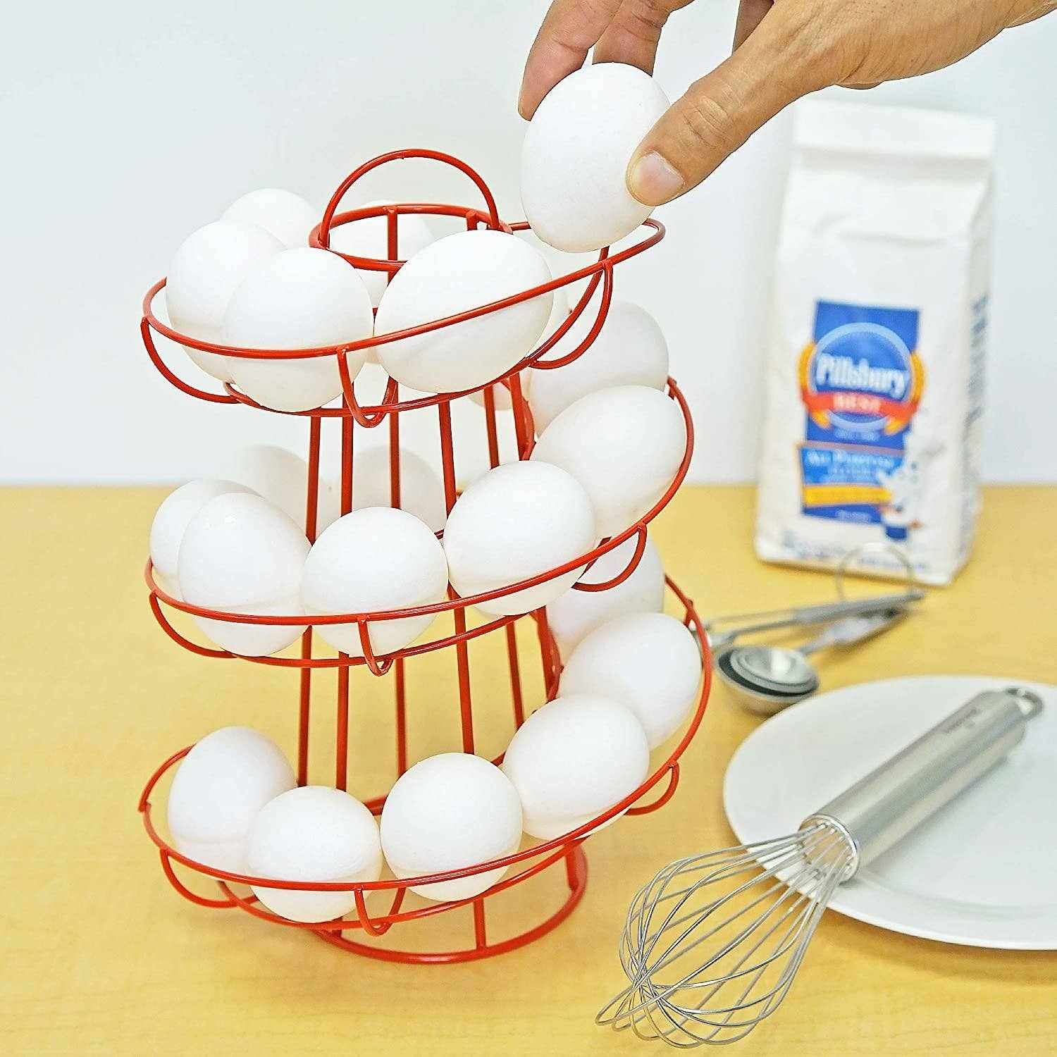 Egg Skelter Spiraling Dispenser Rack