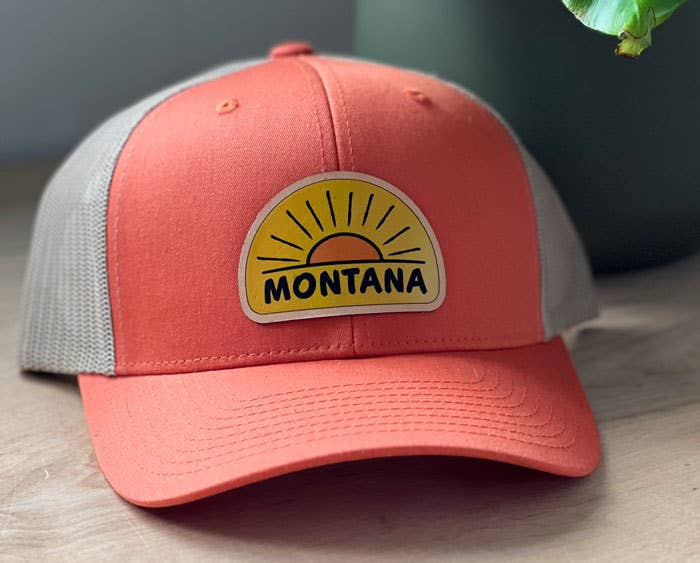 State Sunshine customizable leather patch hat front view