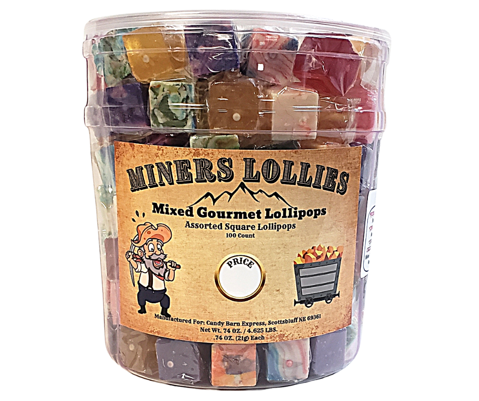 Miners Lollies Square Gourmet Lollipops - Assorted Flavors