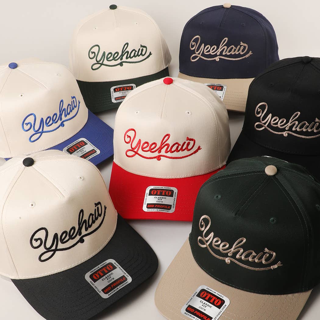Yeehaw western script embroidered trucker hat