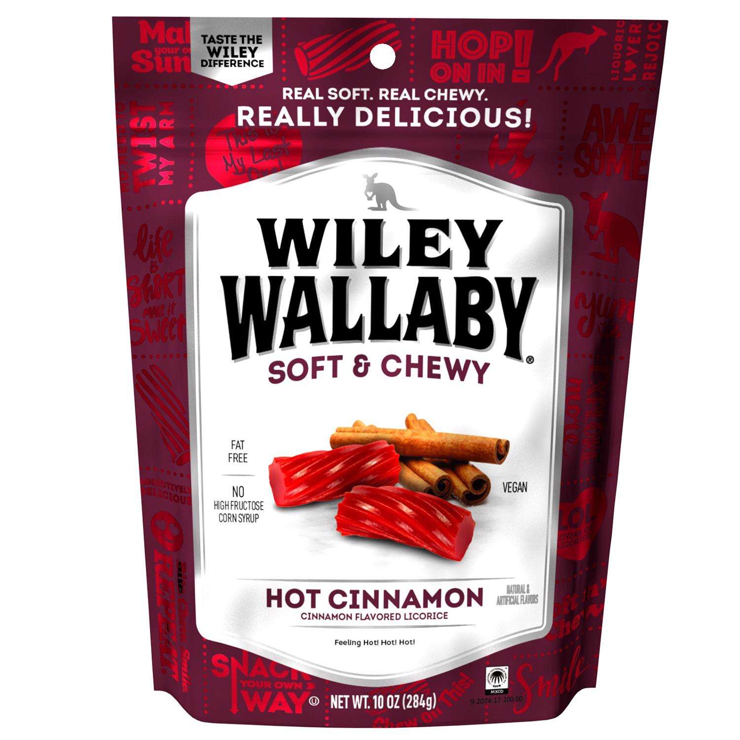 Wiley Wallaby Hot Cinnamon Licorice 7.05 oz bag