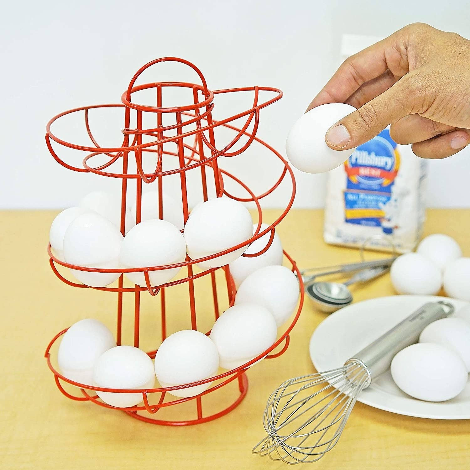 Egg Skelter Spiraling Dispenser Rack