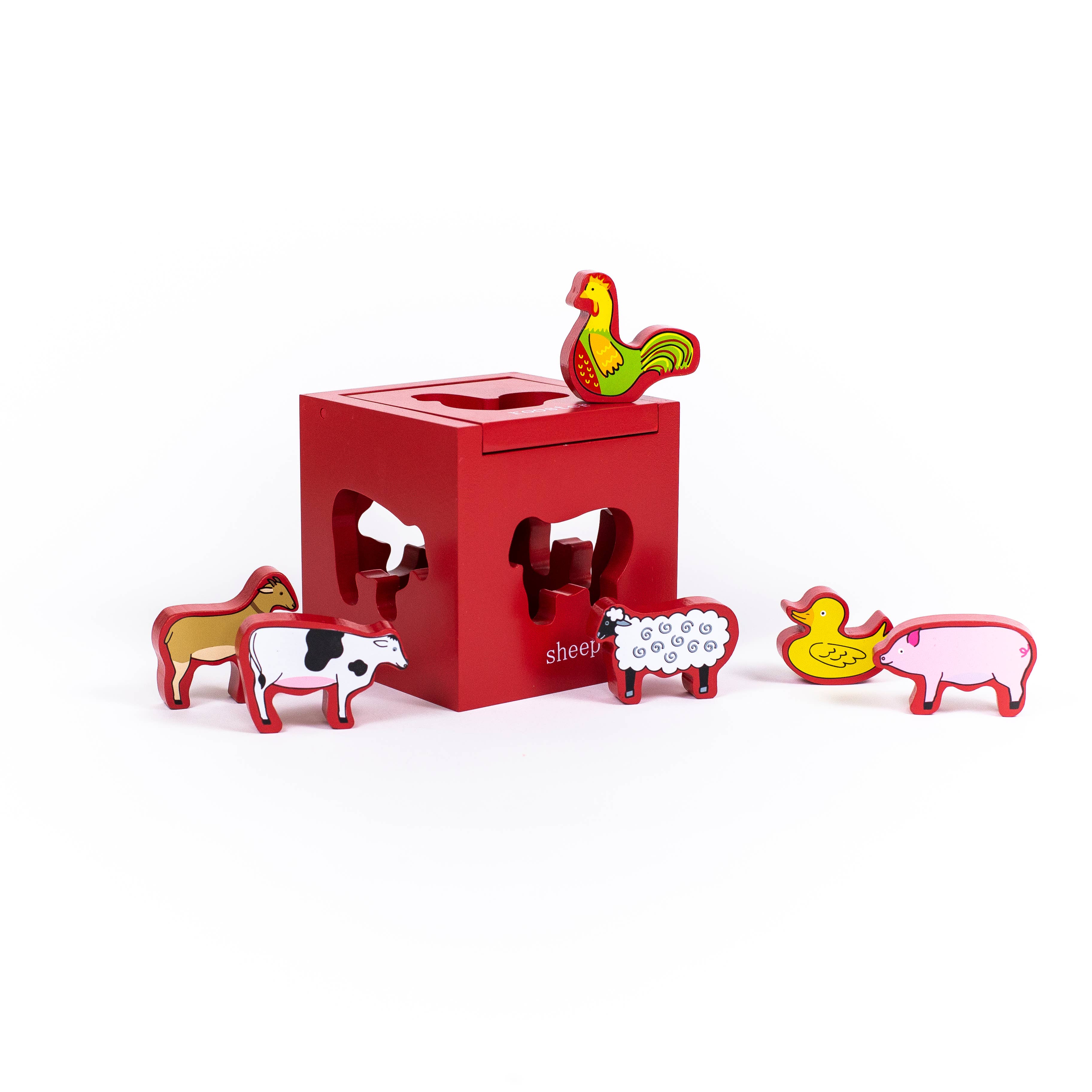 Barnyard Sort and Play with colorful barn shapes