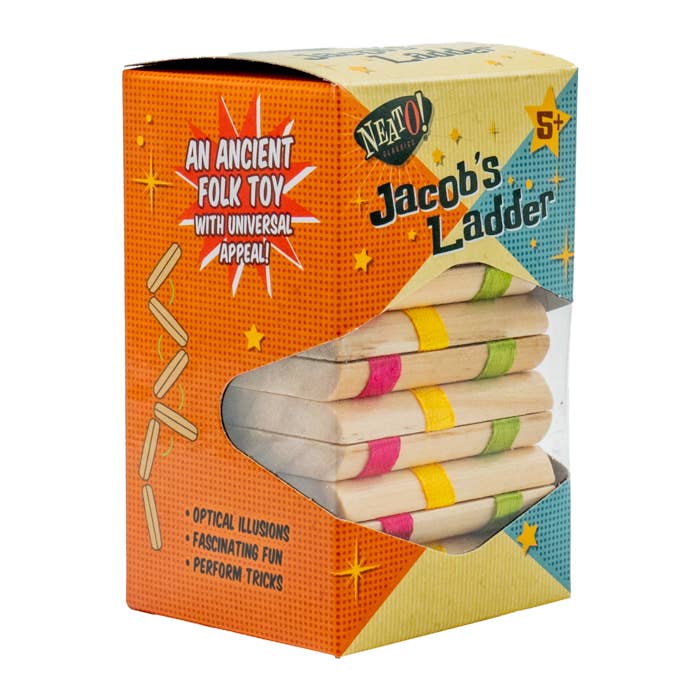 Neato! Classics Jacob's Ladder retro wooden toy in hand