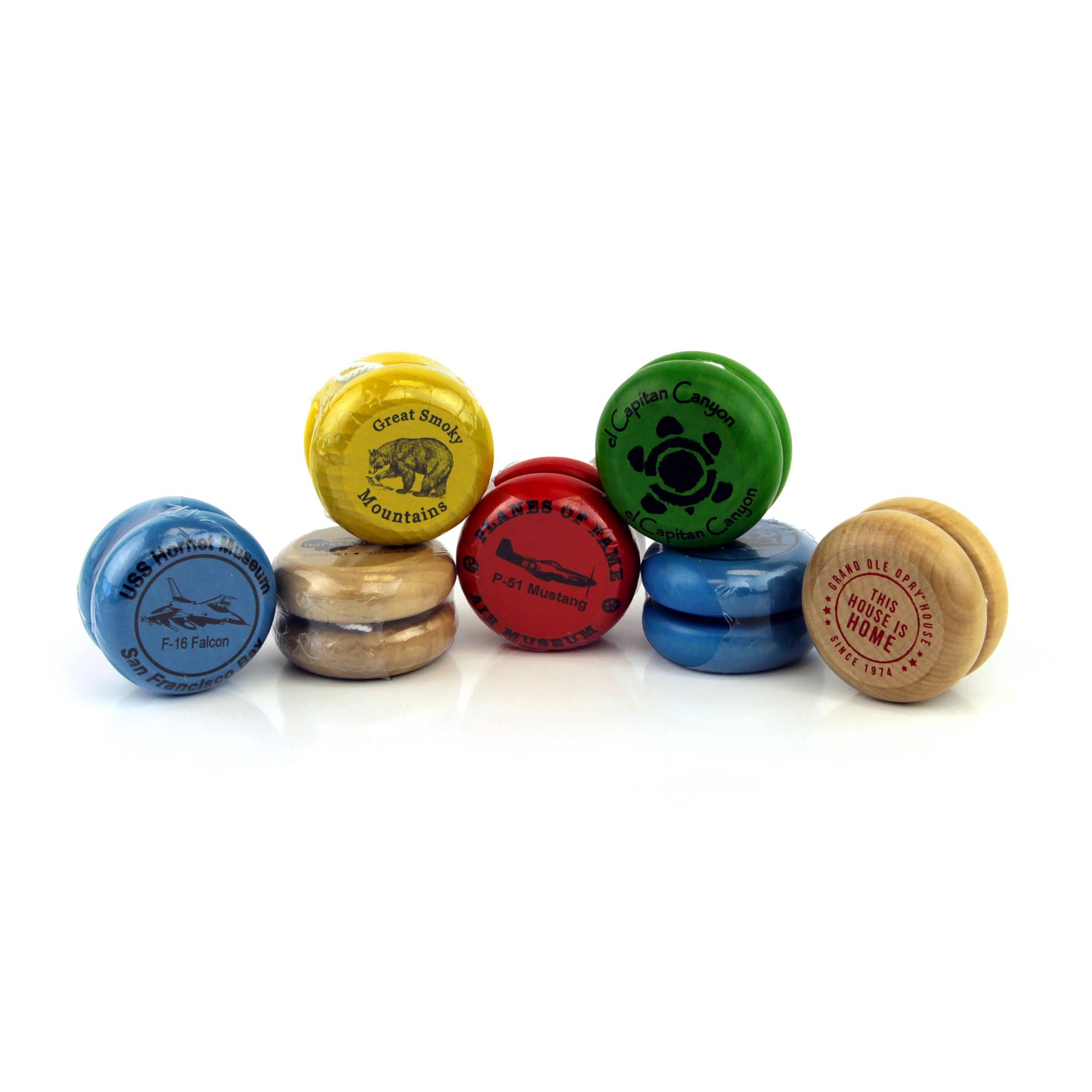 Classic wooden yo-yo close-up showing wood grain