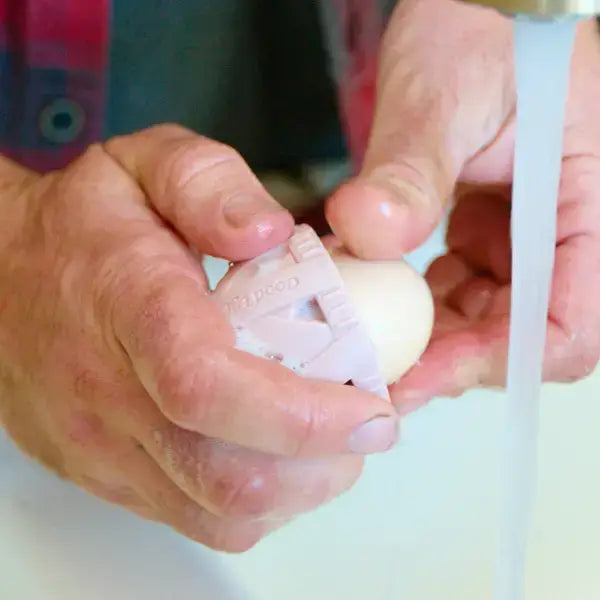 GoodEgg Original Egg Brush large held in hand
