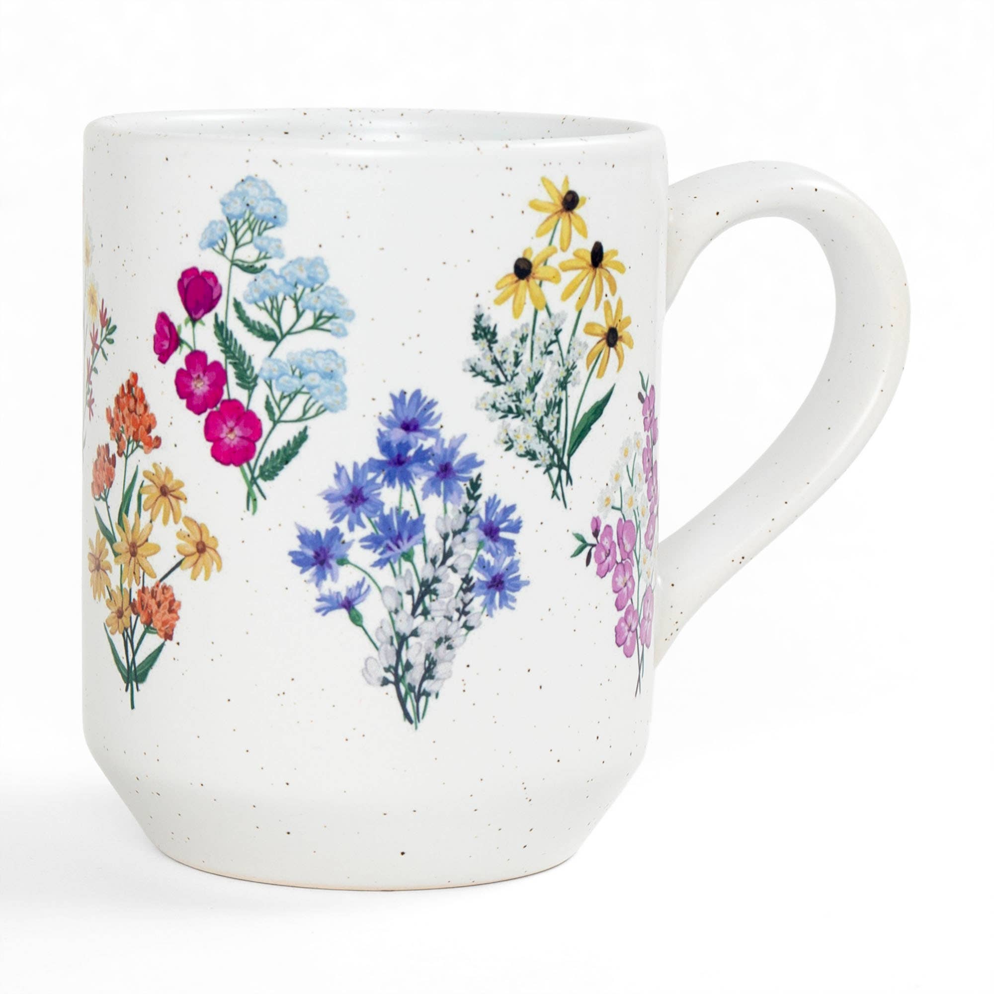 Vintage Blooms floral ceramic mug side view