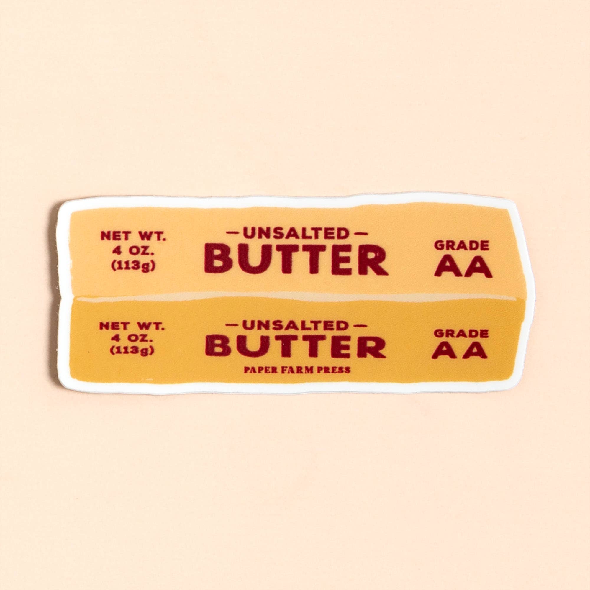 Butter decal sticker with vintage butter illustration