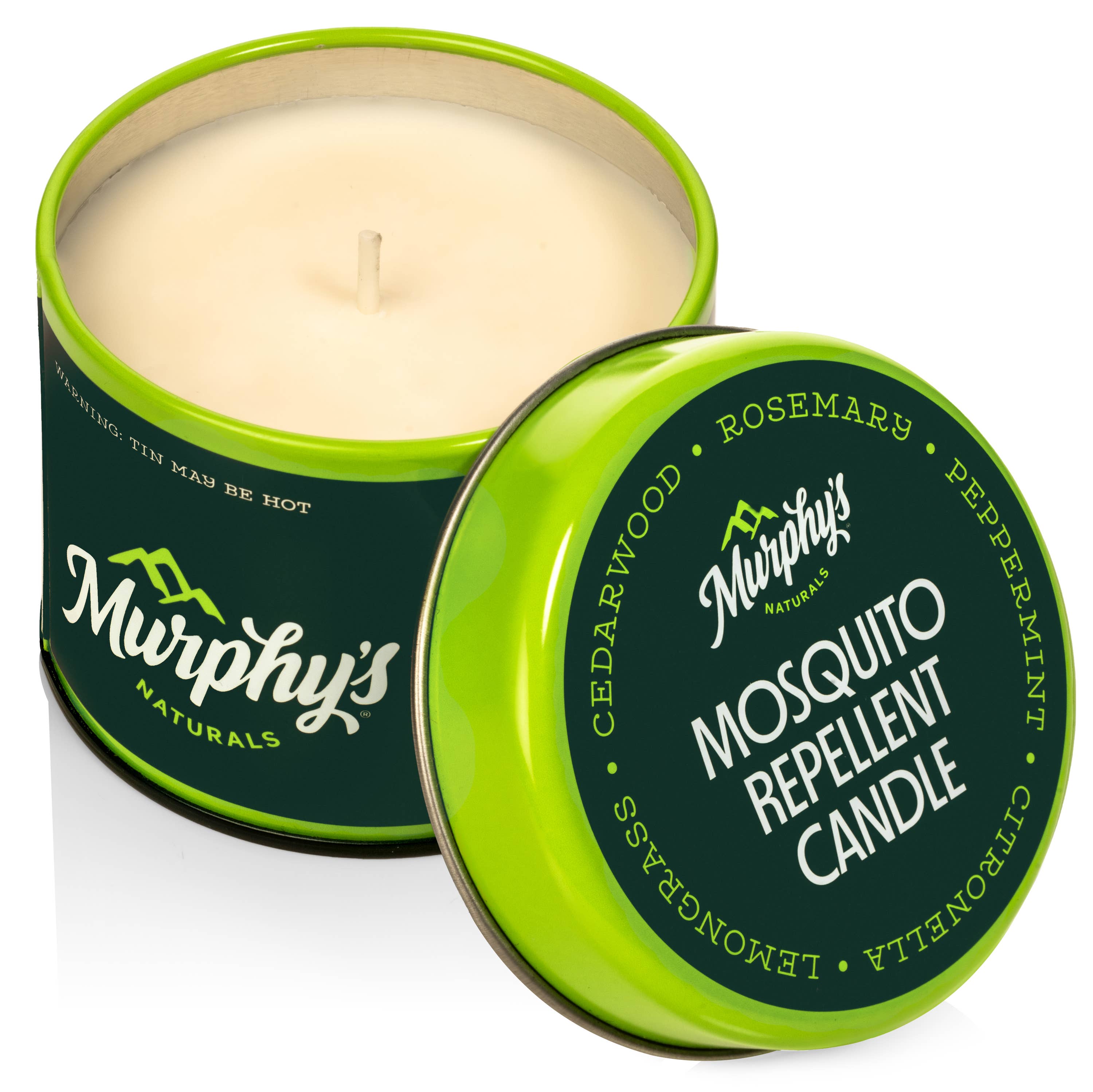Mosquito repellent candle 3.5 oz label detail