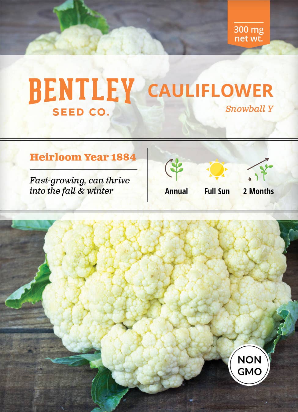 Brim Seed Co. Snowball Y Improved Cauliflower seed packet