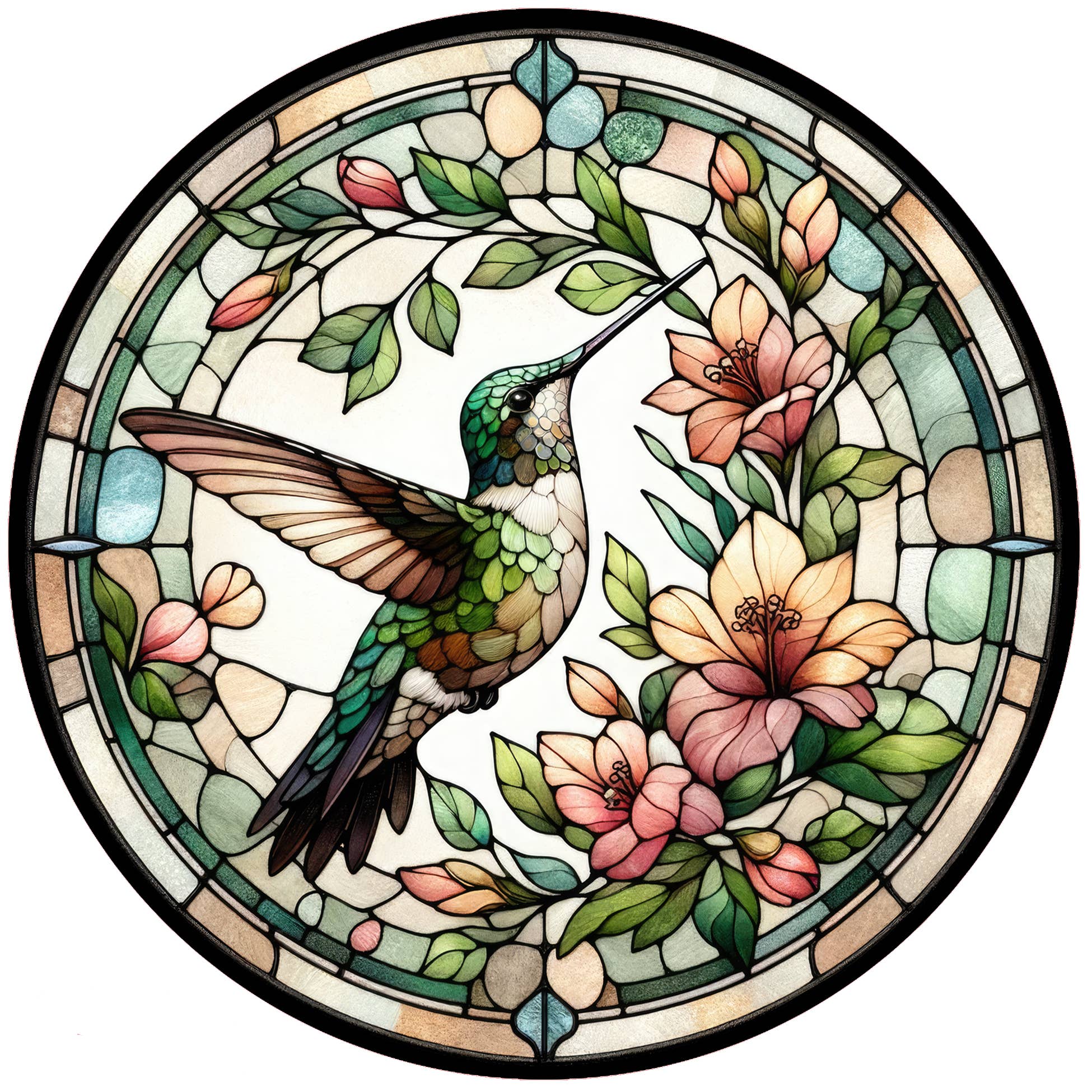 Hummingbird-Stained Glass