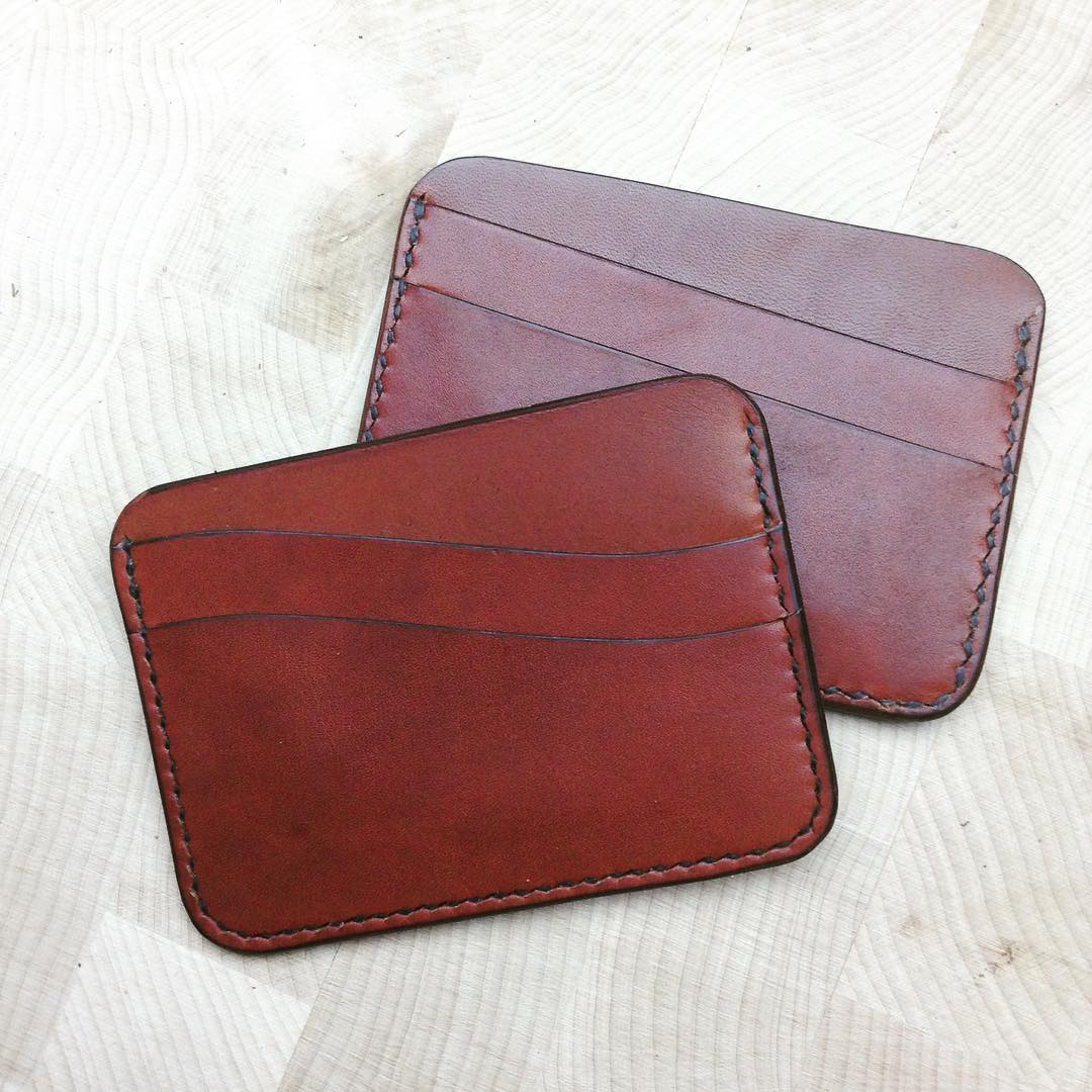 Heritage Leather minimalist wallets in assorted colors