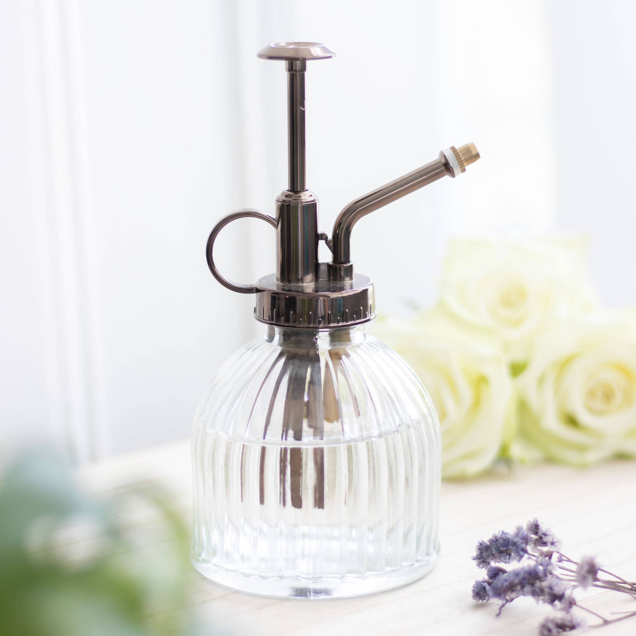 Small Ribbed Glass Plant Mister