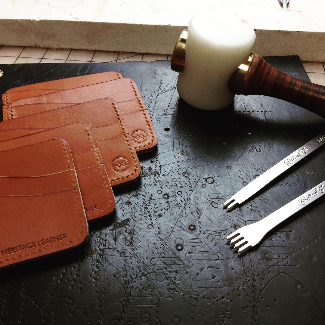 Heritage Leather minimalist wallets in classic leather