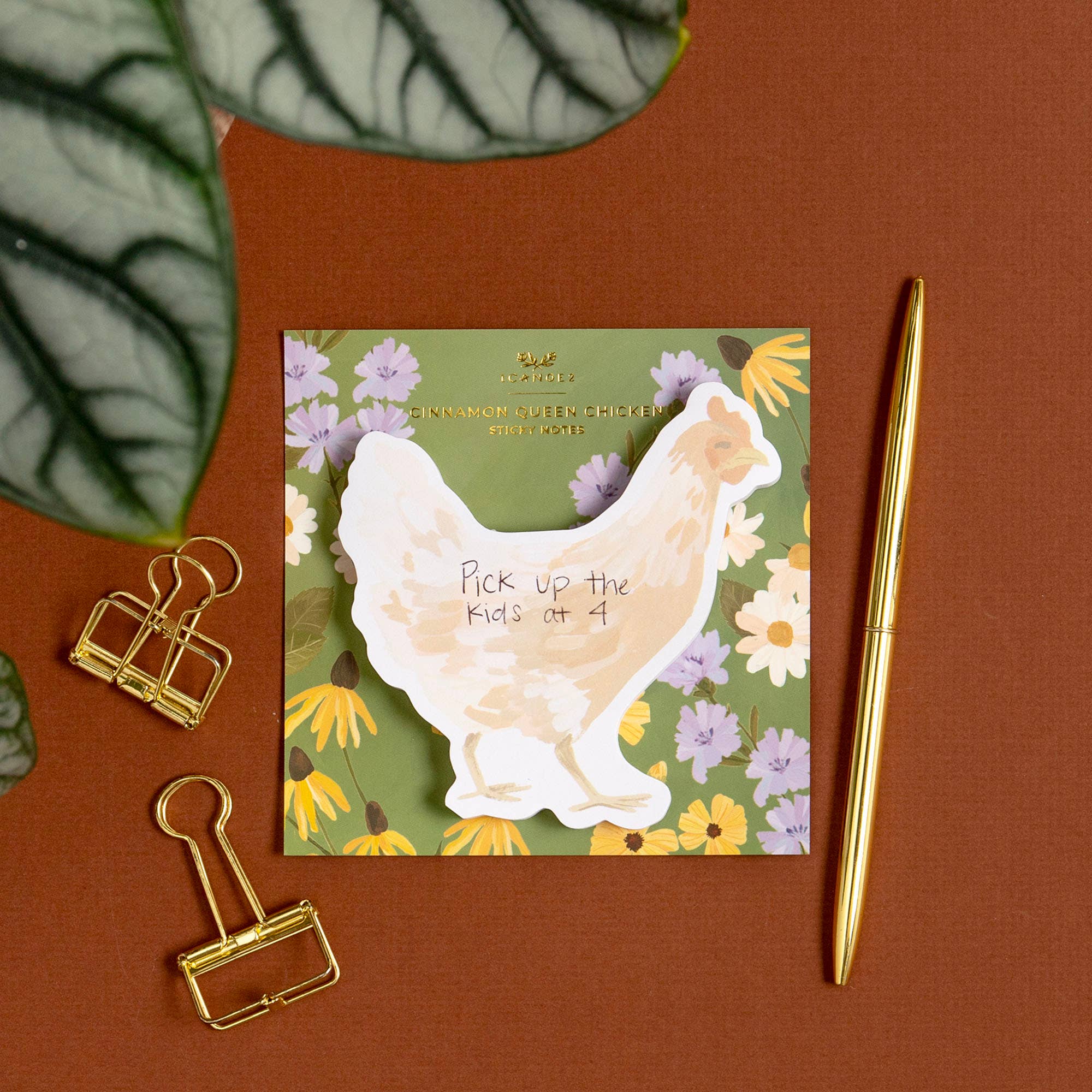 Cinnamon Queen Chicken Sticky Notes showing note pages