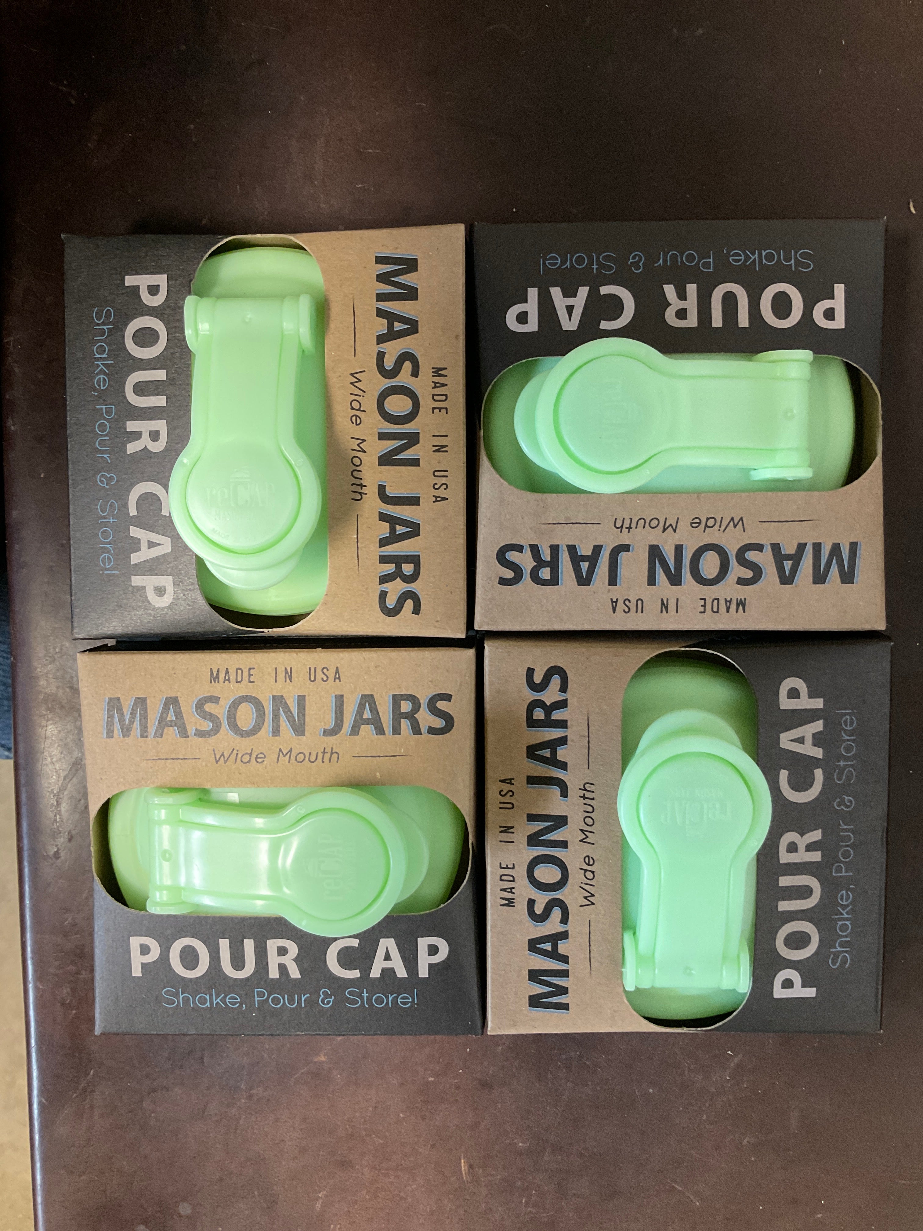 ReCAP Mason Jar - Wide Mouth Lid POUR Carry Loop