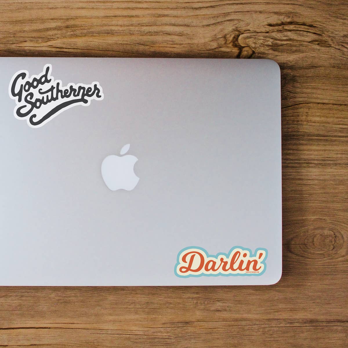 Darlin' sticker close-up detail view
