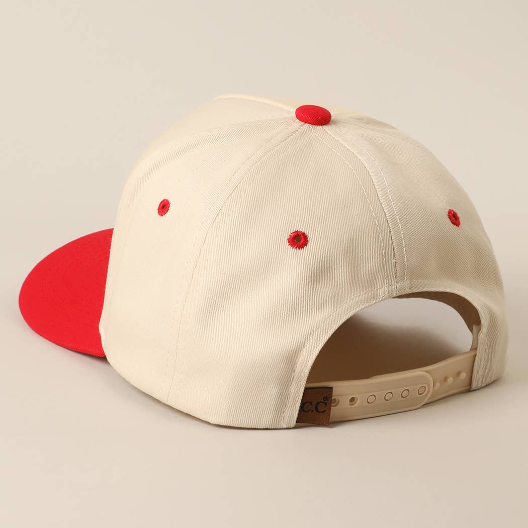 YEEHAW two-tone embroidered trucker hat top view