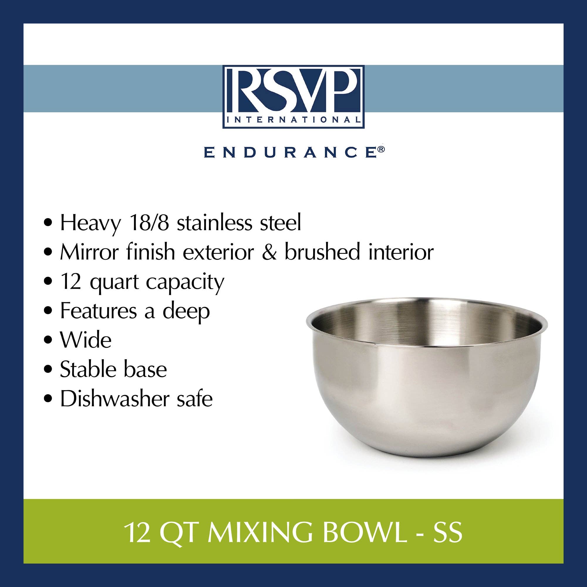 12 Qt Mixing Bowl - Stainless Steel