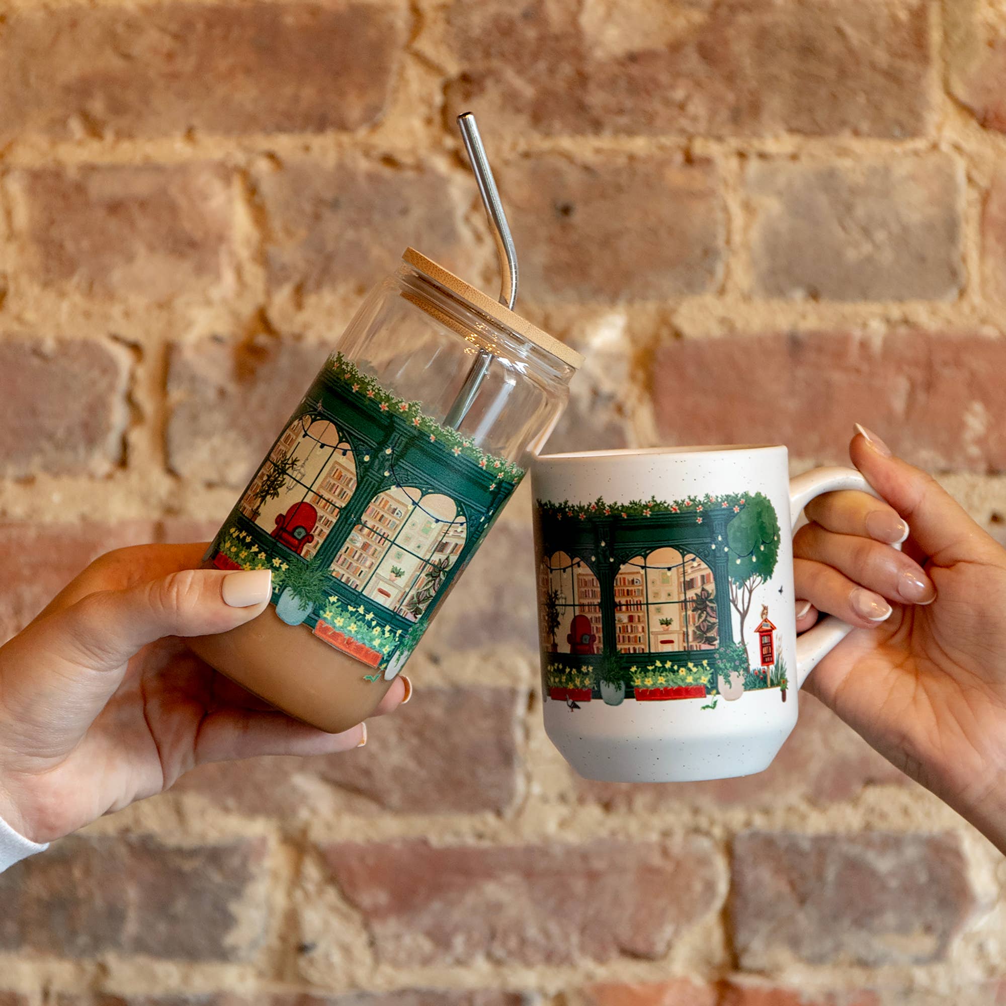 Bookworm Bookstore Glass Can