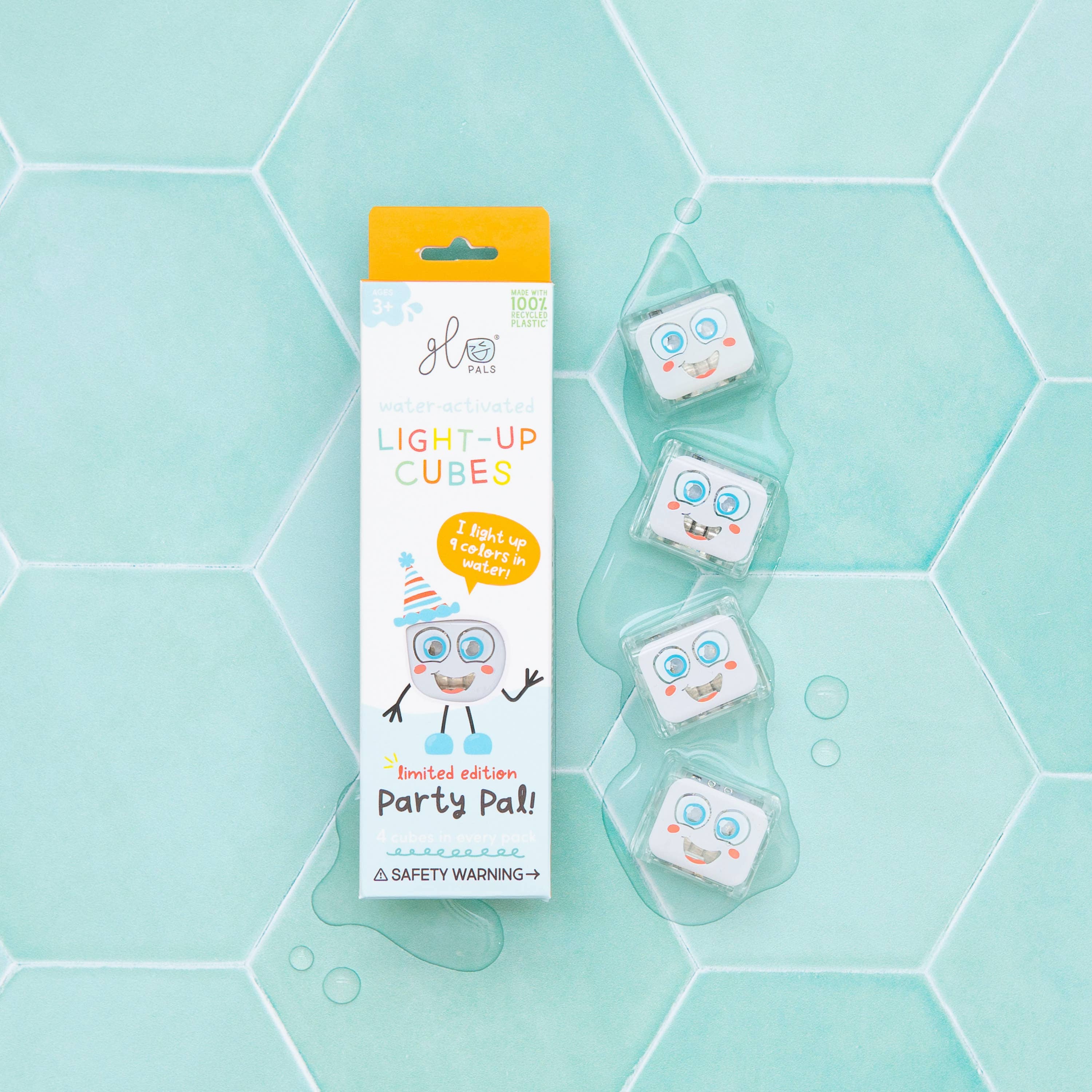 Glo Pals Party Pal Light-Up Cubes in packaging