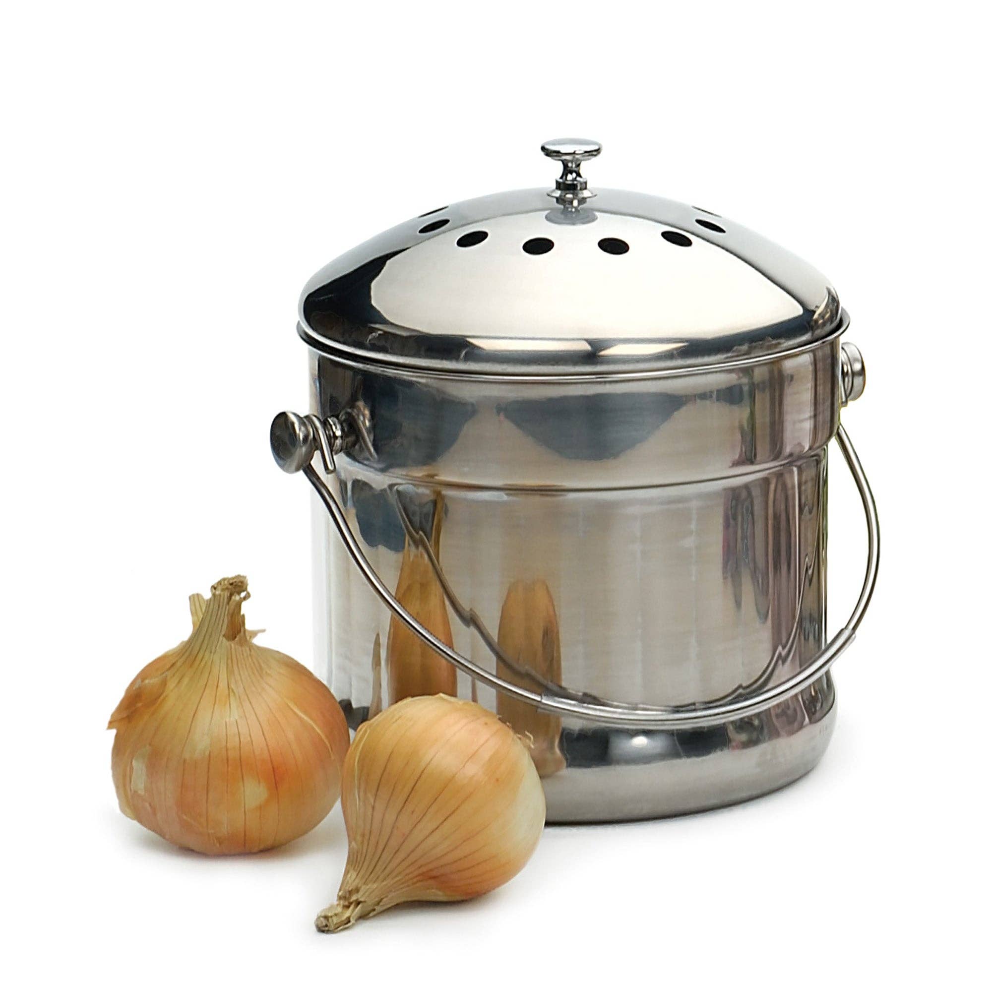 Jumbo compost pail 1.5 gallon white finish