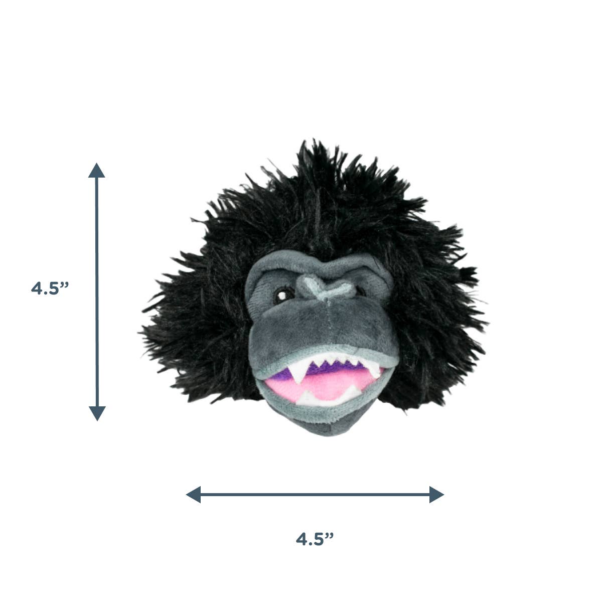 Gorilla 2-in-1 Fetch Ball dog toy side view