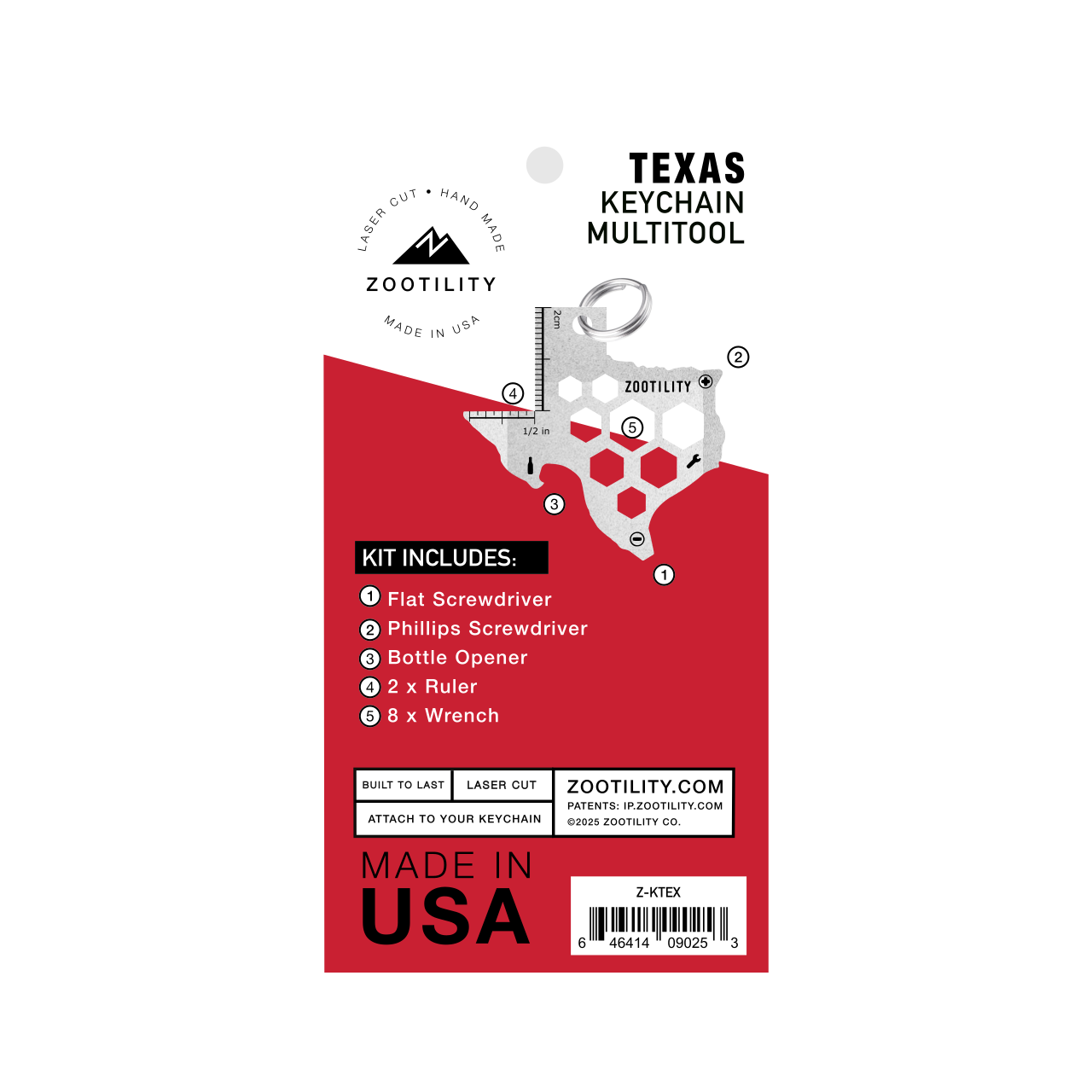 Texas 13-in-1 Keychain Multi-Tool