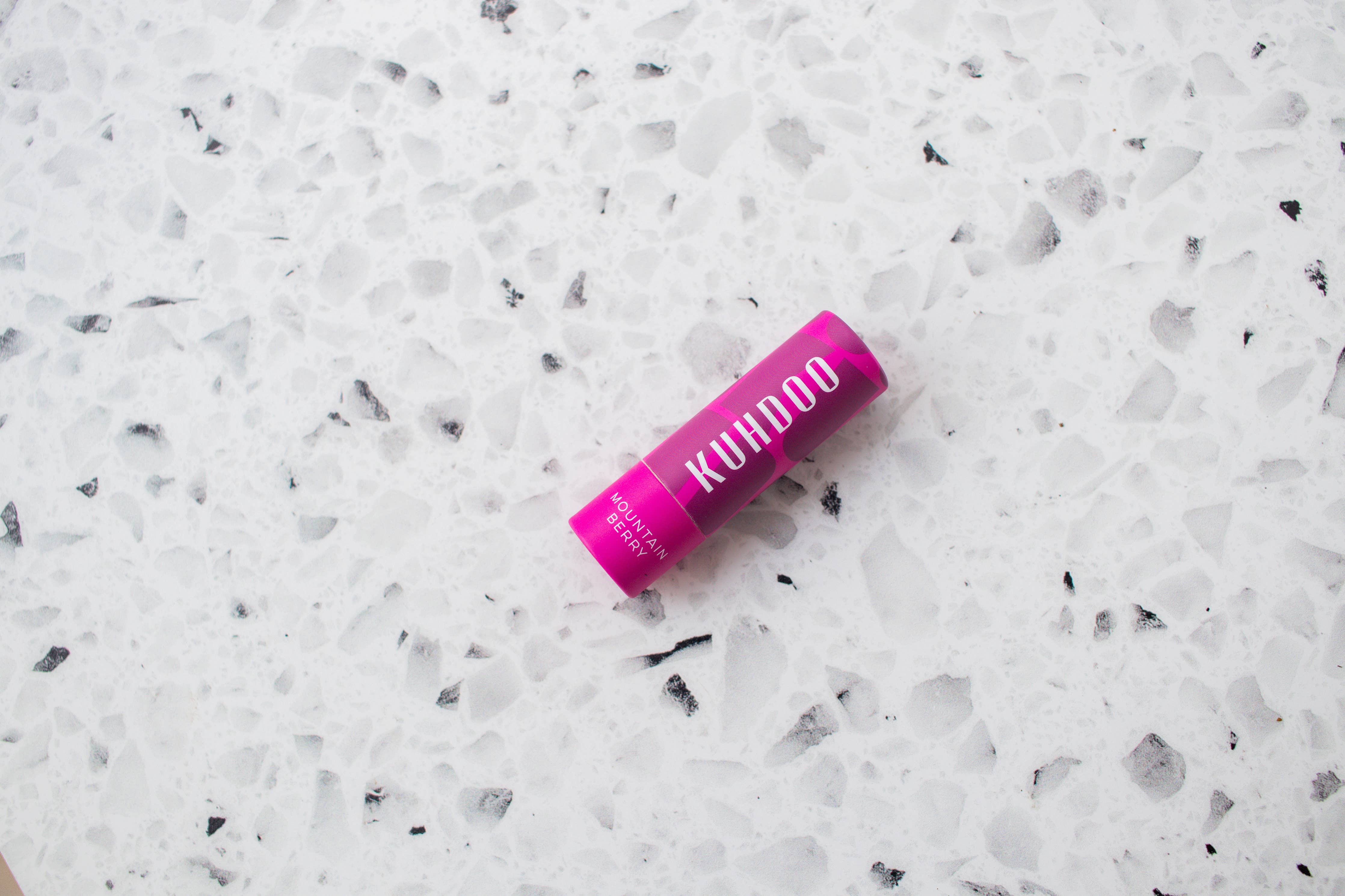 Mountain Berry Lip Balm ingredient label close-up