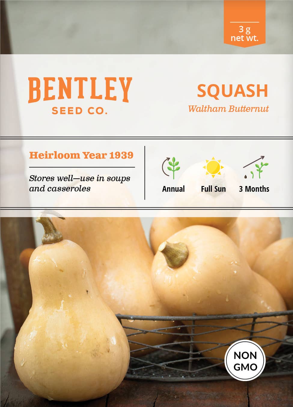 Brim Seed Co. Butternut Waltham Squash seed packet