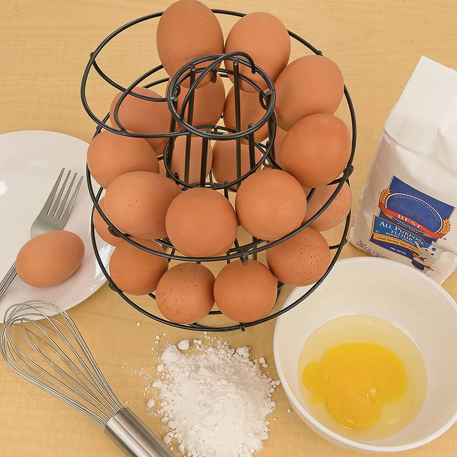 Egg Skelter Spiraling Dispenser Rack