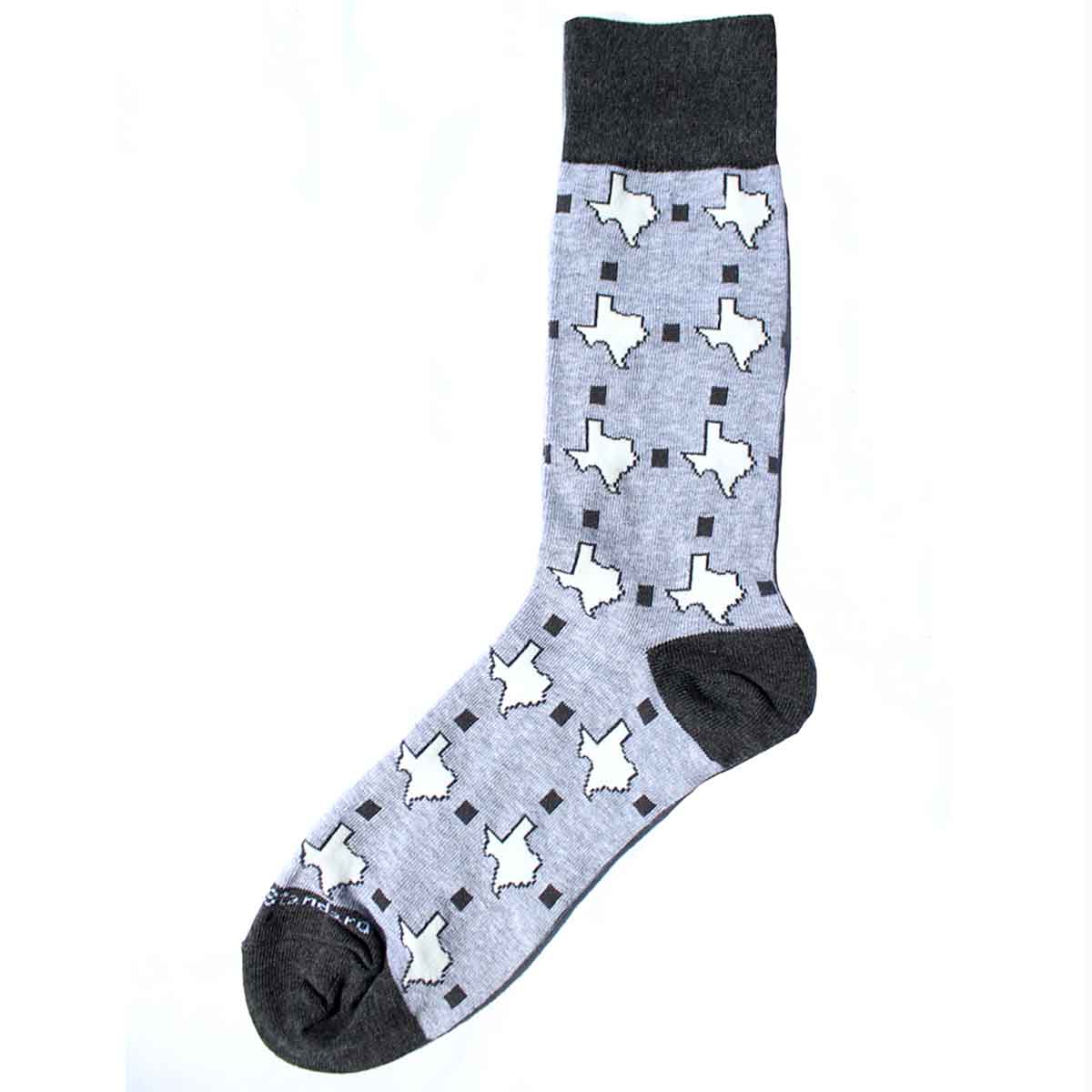 Men's Texas Pride Socks Gray/White One Size