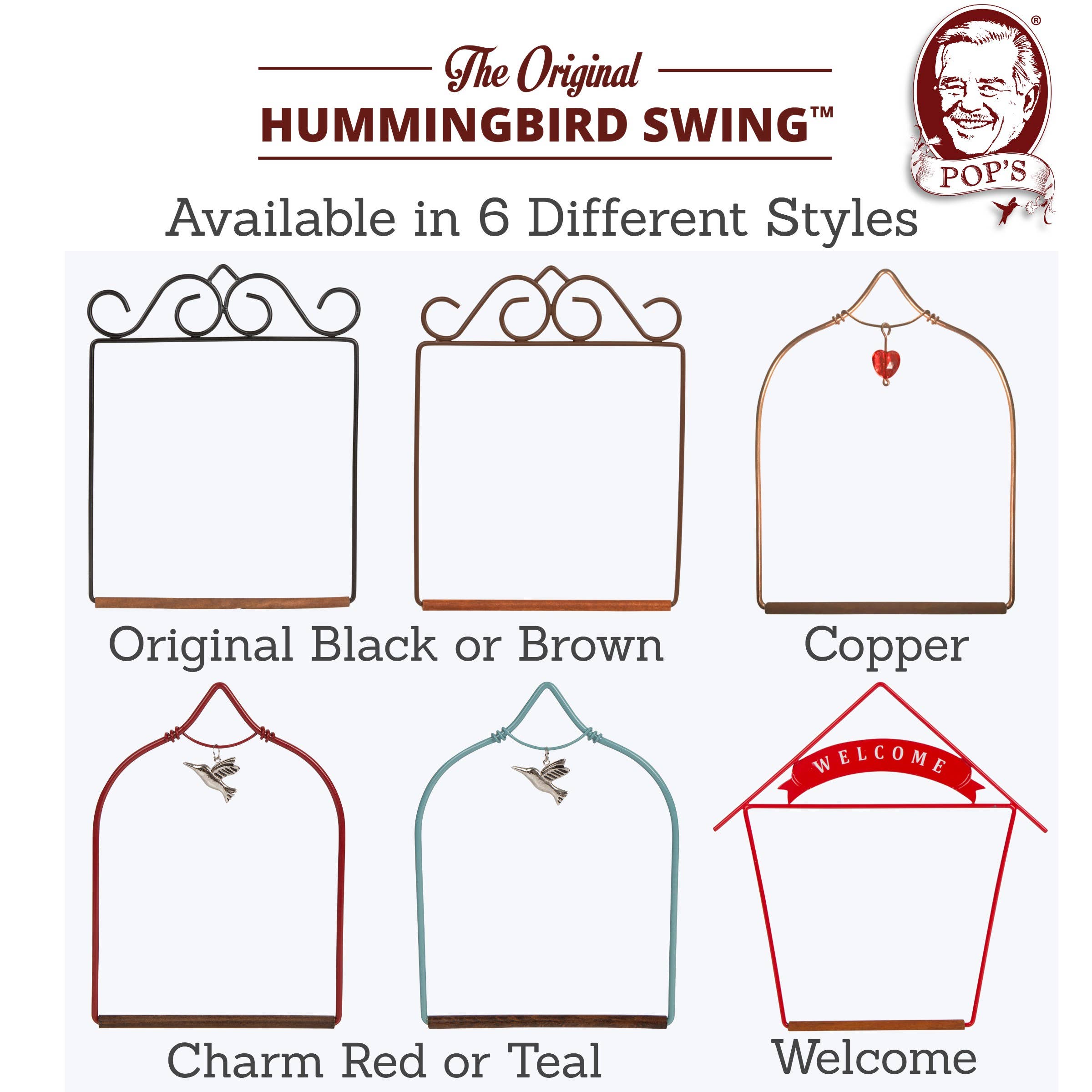 POP'S Charmed Hummingbird Swing (Red)