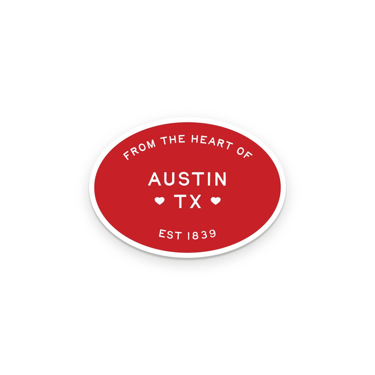 Custom City From The Heart sticker color option