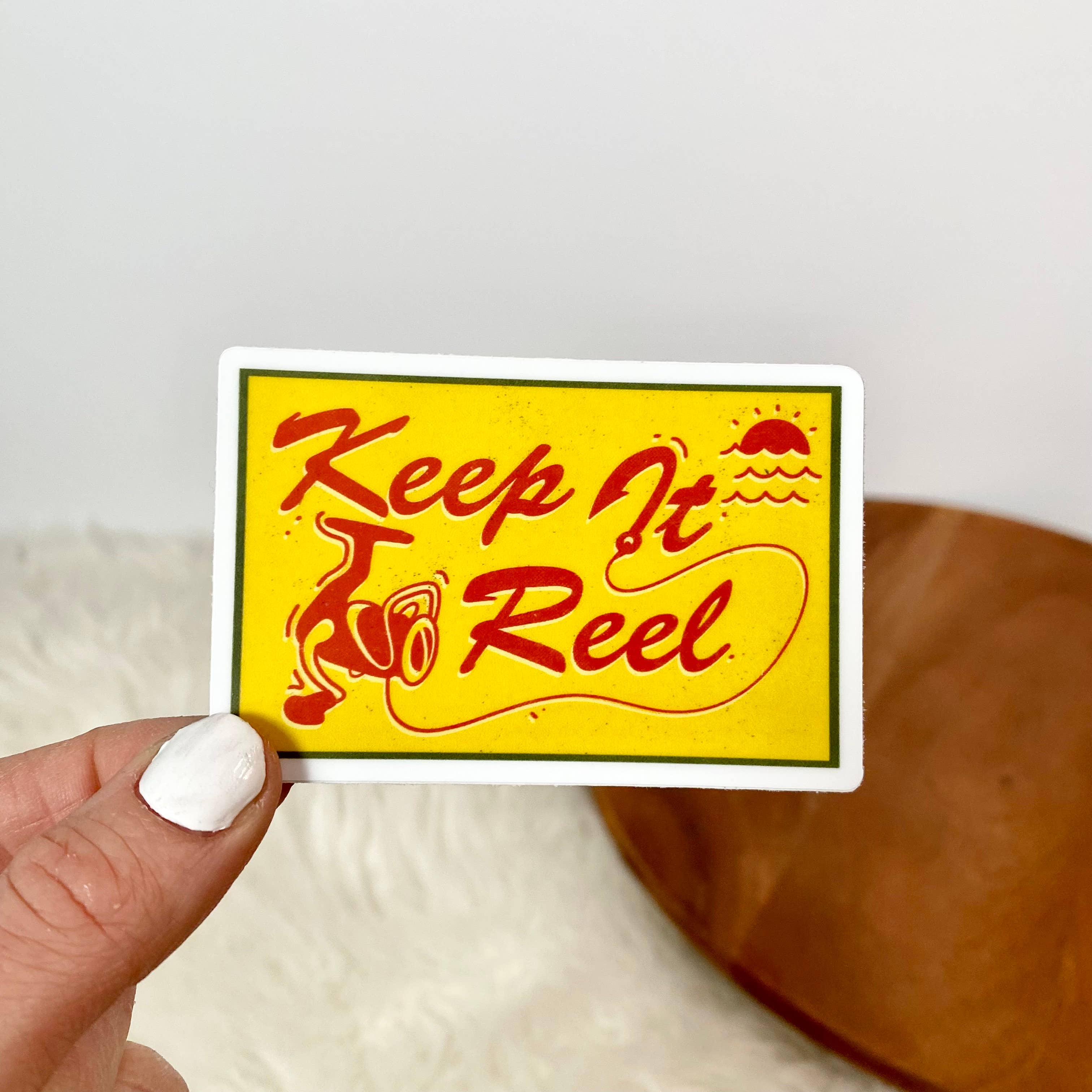 Keep It Reel fishing themed sticker