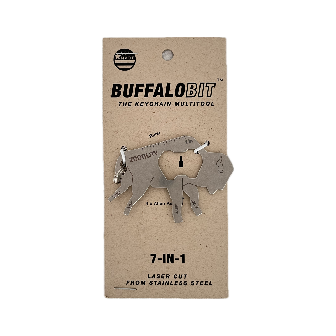 Buffalo Bit™ 7-in-1 Keychain Multi-Tool