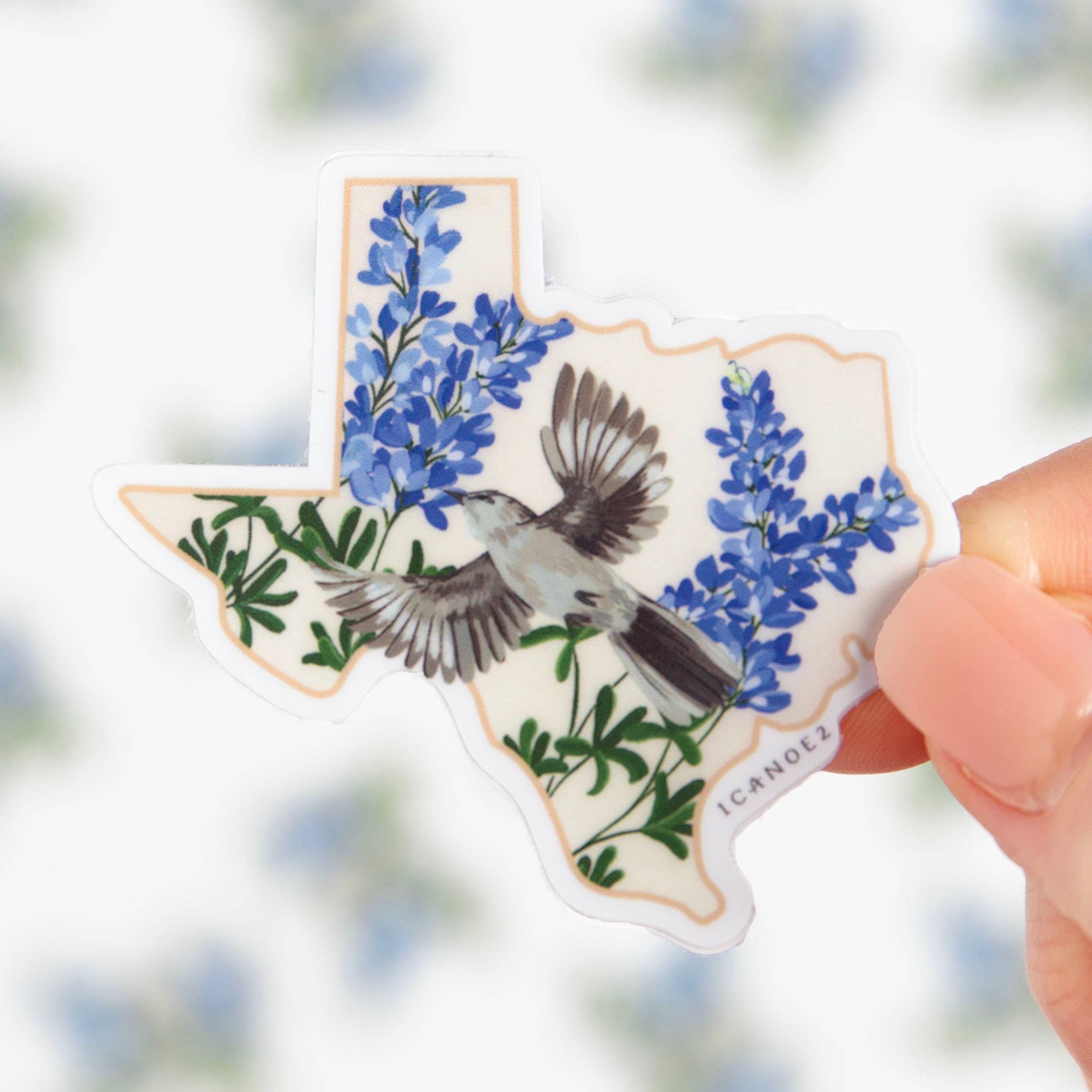 Birds & Blooms Texas Decal Sticker