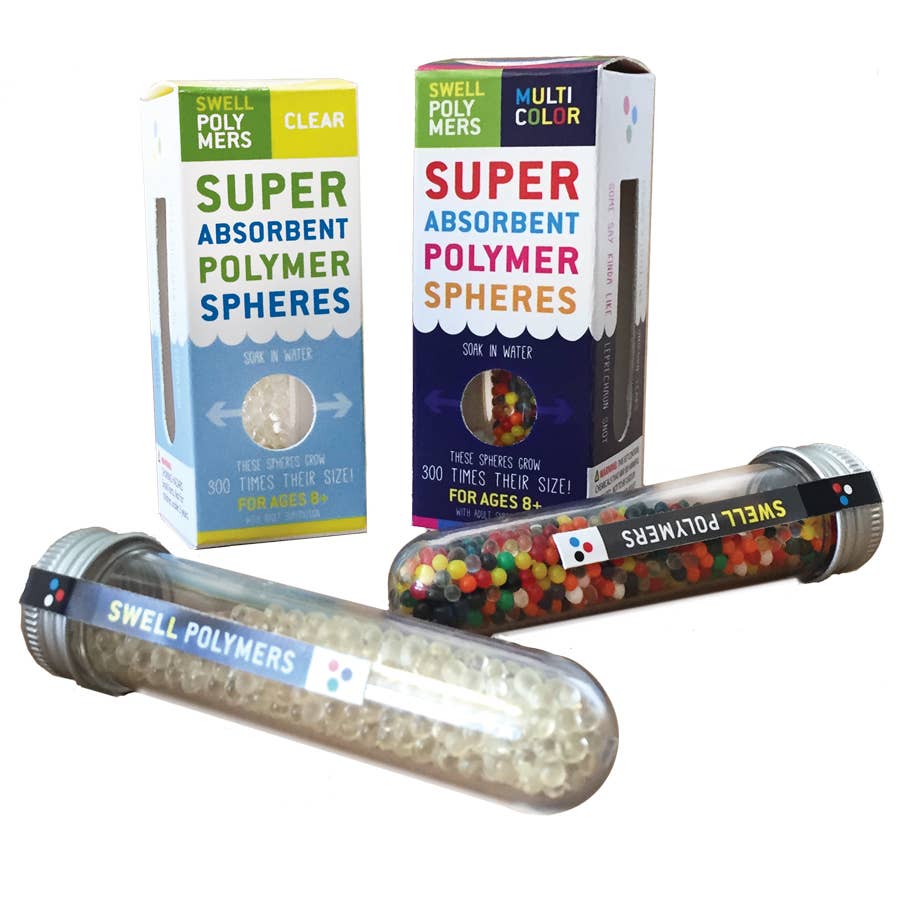 Swell Polymer multi-colored spheres 12-piece display