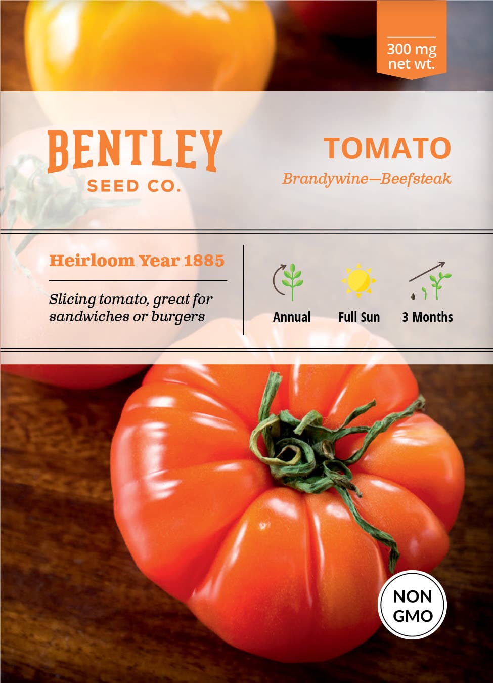 Brandywine tomato seed packet