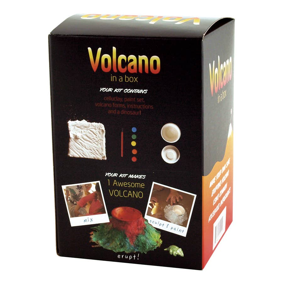 DIY Volcano In A Box science kit back of box